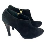Diane Von Furstenberg DVF Suede Black Women's Heeled platform booties Shoes Size 7 Photo 1