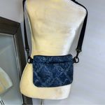 PINK - Victoria's Secret  Blue snakeskin print Crossbody Bag or belt bag Photo 5