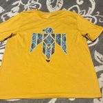 Lulu Mac Yellow Graphic Tee with Blue Accents like new. Western wear Size XXL Photo 0