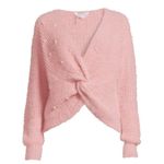 No Boundaries NWOT  Juniors' Twist Faux Pearl Fashion Unique Sweater Size Large Photo 4