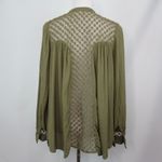 Free People 𝅺 The Best Blouse Crochet Lace Back Button Front Women’s Size Small Photo 5