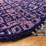 Handmade y2K Purple and Blue Patterned Beaded Mini-Satchel Photo 1