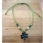 St Patricks Day Shamrock Knotted String Beaded Bracelet Anklet Irish New… Green Photo 7
