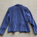 Orvis Vintage 1970s Blue Suede Style Women’s Blazer Textured Like New Size 6 Photo 13