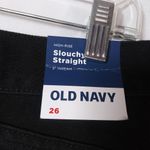 Old Navy  High-Waisted Slouchy Straight Ripped Cut-Off Black Jean Shorts Size 26 Photo 5