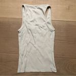 Zara NWOT Beige Ribbed Tank Top Photo 8