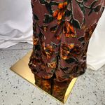 Lulus  Velvet Floral Off-the-Shoulder Maxi Dress Brown Puff‎ Sleeve Womens S New Photo 5