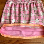 Vineyard Vines  Silk Printed Lined Mini Skirt Pink Orange Taupe Women’s Size O Photo 5
