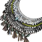 BaubleBar Chunky Statement Y2K Necklace Silver Green White Turquoise  Photo 10