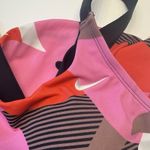 Nike Women's Jungle Floral V-Back One Piece Swimsuit Sz Medium Light Crimson NEW Photo 3