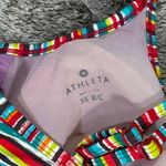 Athleta Montego Colorful Stripes Shirred Underwire Bikini Top Sz 36 B/C Photo 3