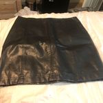 She & Sky Black Leather Skirt Photo 0