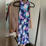All That Jazz Blue Floral Sleevless Dress w/ Pockets Small Photo 7