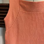 Ann Taylor  Coral Orange Ribbed Square Neck Sweater Shell Tank Top XS Photo 3