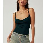 Free People Black intimately body suit drappy cowl neck NWOT boho spring ruched Photo 0