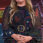 Farm Rio Amazonia Puff-Sleeve Printed Maxi Dress worn by Kelly Clarkson M Photo 0