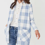 Faherty NWT  Plaid Knit Sweater Coat Size S Photo 0