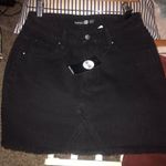 Boohoo Black Denim Skirt Photo 0