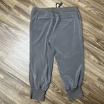Elizabeth and James Size 4 Pant Gray Cropped Jogger Satin Shiny Mid Rise Tapered Photo 8