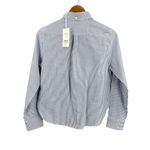 Buck Mason California Oxford Prep Shirt White Blue Stripe Womens Slim Fit XS New Photo 1