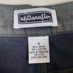 Vintage y2k Xhilaration Grey Crinkled Velvet Flare Leg Pants Size 9/10 Gray Photo 2