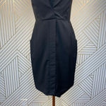 Adam Lippes Sheath‎ Dress Straight Sleeveless Pencil Wool Cashmere Black Size 0 Photo 2