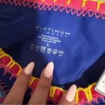 PilyQ NWT Platinum Crochet Rainbow Side Tie Bikini Bottoms Blue- Size Large Photo 9
