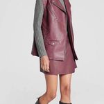 Wild Fable $42 New  Faux Leather Moto Vest - Berry - Small Photo 0
