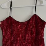Y2K Roberta Whimsigoth Slip Dress S Velvet Red Sequin Lace Fringe Babydoll Photo 5