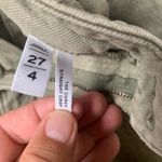 Loft  Women Size 27‎ The Curvy Straight Crop Denim Green Jeans Photo 8