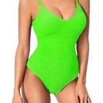 Angerella neon green One Piece Swimsuit Control High Waist Monokini size XL Photo 0