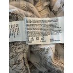 American Vintage Womens Boho Peasant Blouse M Cream Black Floral Flowy Rayon Photo 3