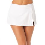 Anne cole  White Live In Color Banded Side Skirted Swim Bottom Photo 3
