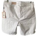 NYDJ NEW  Ella Denim Jean Shorts with Side Slits Size 18 Optic White Lift Tuck Photo 3