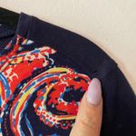 Lilly Pulitzer  Navy Blue Paisley Colorful Long Sleeve Shirt Women's size Medium Photo 9