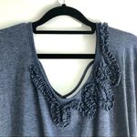 Iz Byer  Blue Dolman Sleeve Elastic Waist Band Blouse Top M Photo 3