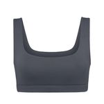 SKIMS Swim Tank Bikini Top Gunmetal Size M NWOT Sculpting Minimalist Swimwear Photo 0