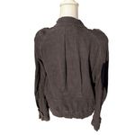 Free People Jayde Safari Jacket Black Long Sleeve Linen Women's Size Small Photo 5