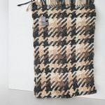 Charter Club Cashmere Houndstooth Weave Tassel Scarf Oatmeal Gray Photo 2