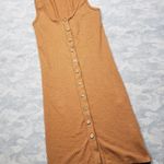 We The Free Dress Womens X Small Brown Button Up Sleeveless Maxi Photo 1