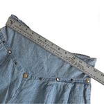 None VINTAGE Blue Jeans High Rise Elastic Waist Studded Yoke Side Zip Size Medium Photo 4