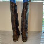 Liberty Black Tall Brown Leather Boots Size 7.5 Distressed Studded LB 711310 Photo 1