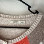 Old Navy Y2k Size Large Beige Orange Argyle Diamond Button Academia Sweater Photo 3