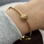 Kate Spade Gold Tone Knot Bracelet With Magnetic Hook Closure Elegant Classy Photo 0