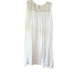 Jessica Taylor White Embroidered Dress/Beach Coverup Size L Boho Peasant Size L Photo 2