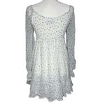 Hollister Babydoll Dress S Cottage Coquette Girly Sheer Long Puff Sleeve Floral Photo 6