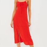 Emerson Fry Grenadine Amy Sundress Size M NWT Red Midi Dress Viscose Slit USA Size M Photo 11