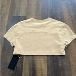 Alphalete NWT  Crop Top Tan Short Sleeve Gym Tee Size XS Photo 5