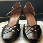 Naturalizer NATURALIZE Black Strappy Summer Kitty Heels Leather Upper Balance Sz 11M Photo 0