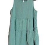 Universal Threads Universal Thread Women's Gauzy Seafoam Sleeveless Tiered Dress Pockets Size XXL Photo 0
